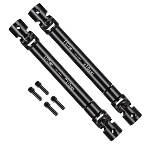 DEWOKI Steel Drive Shaft Set for Jeep J10 RC Body Upgrade 157 210mm 2Pcs Axial SCX6 Crawler Car