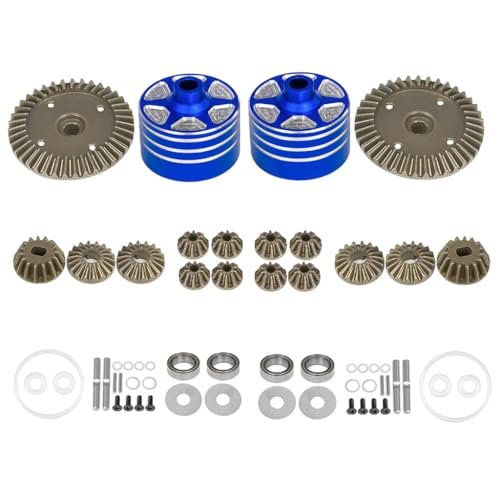 Engel RC Submarines Compatible Metal Differential Gear with Diff Shell for Tamiya XV02 MB01 XM01 RC Cars Blue