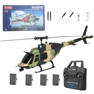 OYDL C138 Bell 206 RC Helicopter for Adults Master rc helicopter tricks with 1/33 2.4G 6CH 6Axis Gyro Brushless Optical Flow Positioning