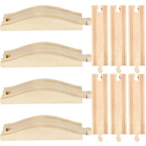 MarinePro 10 Pack RC Boat Ramp Wooden Track Expansion Set for All Major Wooden Railways Durable Hardwood Ramp Accessories