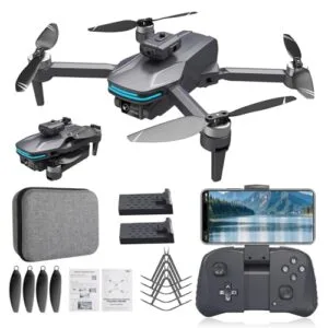 SkyTech Foldable Drone with 2K Camera and RC Paint Code Customization Brushless Motor Altitude Hold Headless Mode for Beginners