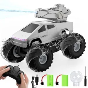 ZOCBOYO 2 in 1 Trucks Toy 1 16 Remote Control Monster Trucks Toy Amphibious 4WD All Terrain Off Road Waterproof Pickup 2 4GHZ Vehicles RC Cars for Boys Age 6 7 8 9 10 12 All Tyco RC Cars