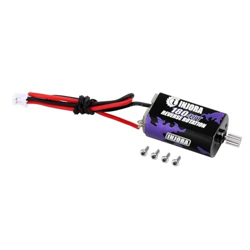 INJORA 180 Brushed Motor 48T with Stainless Steel Pinion for F 18 Hornet RC Jet and 1/18 HPI Venture 18 RC Crawlers Upgrade