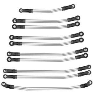 Axial SCX10 SCX10II 90046 313mm 324mm Metal Link Set Linkage Steering Rod RC Car Backfire Kit