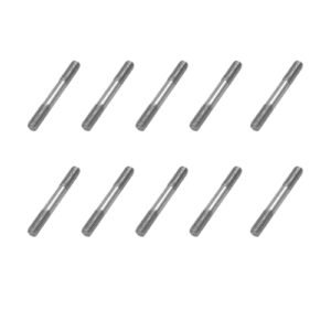 10PCS M3X25mm Stainless Steel Double End Threaded Pushrod Connector for RC Toy Car Parts Airplane Helicopter Boat DIY Model