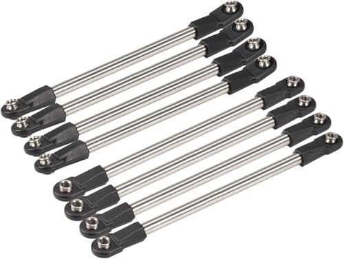 VNUHV Stainless Steel Chassis Tie Rod 275mm Wheelbase Links Set with M4 Rod Ends for TF2 RC Truck 1/10 RC Crawler 275WB SCX10 D90 DIY Part