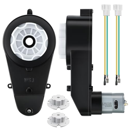 2PCS 24V 35000RPM High Speed Motor Gearbox Electric RC Car 2 Speed Transmission Replacement for Kids Ride On Toy