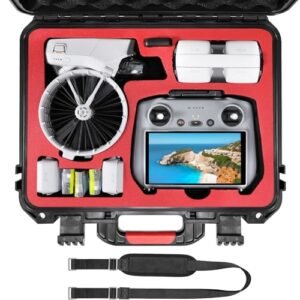 FPVtosky Waterproof Hard Case for DJI Flip, Fits RC2/RC-N3 Controller Accessory, with Portable Carrying Shoulder Strap [CASE ONLY]