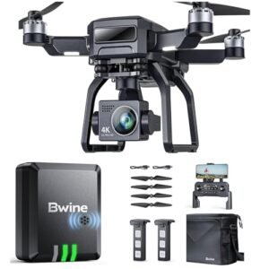 Bwine F7GB2 Drone with Camera for Adults 4K with 2 Batteries + B112S Remote ID Module for Drone FAA Regulation, GPS Buzzer Tracking
