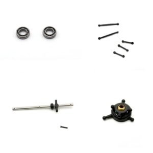 Zeyoking RC Helicopter Spare Parts Main Shaft Bearing Set Control Rod Swashplate for C138 BELL206 Compatible with GTA Vice City RC Helicopter Mission Cheat