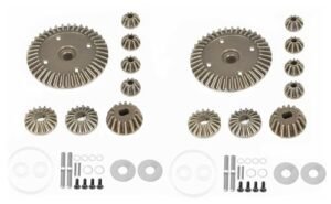 Harden Steel 39T Gear Differential Set Upgrade for Tamiya RC Truck Scania XV02 TT02 MB01 BT01 XM04 Models Silver