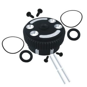 IERC RC Parts Aluminum Sealed Differential Case with Hardened Steel Cog Gear Upgrade for 1 10 Traxxas Slash 2WD Rustler Stampede Replacement 2381 2381X Black