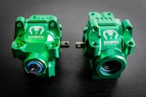 Cobra Racing CR Green Complete Differential Set Front and Rear for 4x4 Slash Rustler