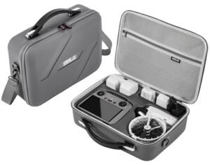 Carrying Case for DJI Flip, Portable PU Storage Protective Bag for DJI Flip Fly More Combo Accessories, Compatible with RC 2/RC-N3 Remote Controller, Charging Hub
