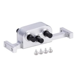 Silver Transfer Case with Reverse Shaft for 1/10 LCG RC Crawler SCX10 Chassis Upgrade Parts Case RC Tractor Parts