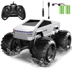 Cheffun 1 16 Electric RC Remote Control Car 2.4 GHZ 4WD All Terrain Waterproof Off Road Truck Toy with LED Light and Loadspace