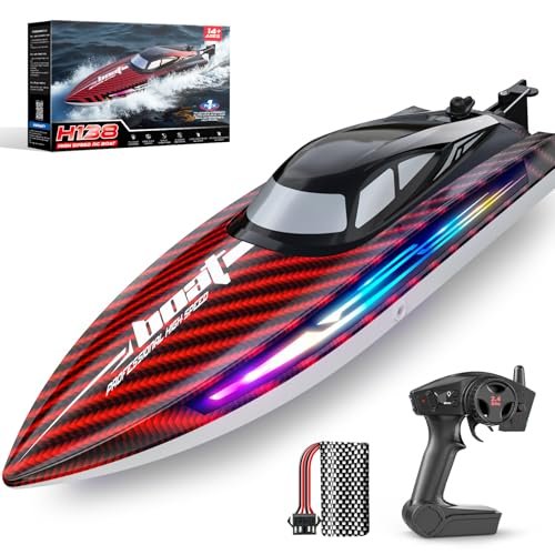 ProX Fast Electric RC Boat Parts High Speed Remote Control Boat with 7 Light Modes for Adults and Kids