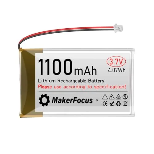 MakerFocus RC Lipo Battery Adapters 3.7V 1100mAh Lithium Rechargeable Battery with Protection Board for ESP32 Development Board