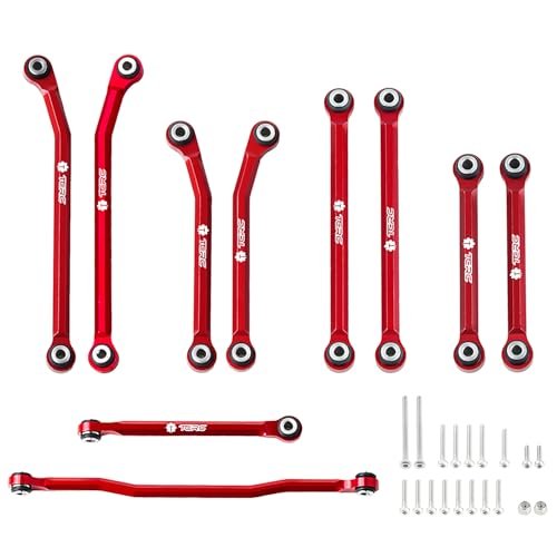 TCRC 10PCS Aluminum High Clearance Chassis and Steering Links Set Upgrade for HPI Venture18 RC Tires