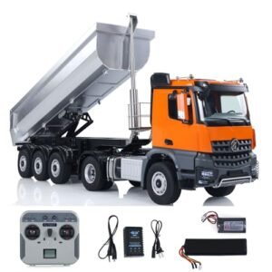 wheelfun Kabolite 1/14 4X4 RTR Car RC Tractor Truck 3Axles Electric Lifting Dump Trialer Hobby Grade Model(Orange)