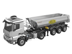 wheelfun Kabolite 1/14 4X4 RTR Car RC Tractor Truck 3Axles Electric Lifting Dump Trialer Hobby Grade Model(Grey)
