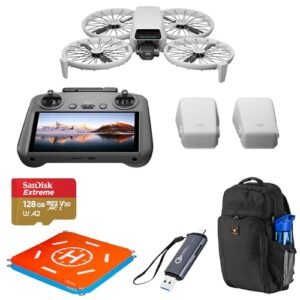 DJI Flip Drone Fly More Combo with RC 2 Remote Controller and RC Code Reader 3 Batteries for 93 Min Flight Backpack SD Card Landing Pad