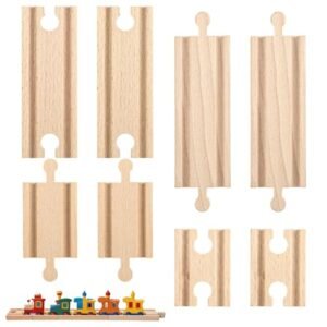 AeroCraft 8Pcs Wooden RC Propellers Durable Lightweight Train Track Expansion Straight Connectors for Enhanced Performance