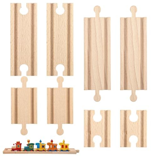 AeroCraft 8Pcs Wooden RC Propellers Durable Lightweight Train Track Expansion Straight Connectors for Enhanced Performance