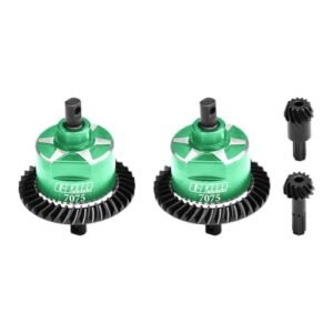 Bearfoot RC Monster Truck 4140 Carbon Steel 7075 Alloy Front Rear Complete Differential for Traxxas 1 16 Mini Maxx 4WD 107154 1 Mini XRT VXL 3S 108076 1 Upgrades Green