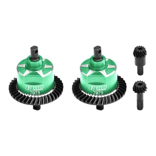 Bearfoot RC Monster Truck 4140 Carbon Steel 7075 Alloy Front Rear Complete Differential for Traxxas 1 16 Mini Maxx 4WD 107154 1 Mini XRT VXL 3S 108076 1 Upgrades Green
