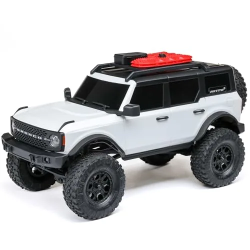Axial 1/24 SCX24 Ford Bronco RC Truck 4X4 RTR Brushed Rock Crawler with Battery and Charger White AXI00006V2T4