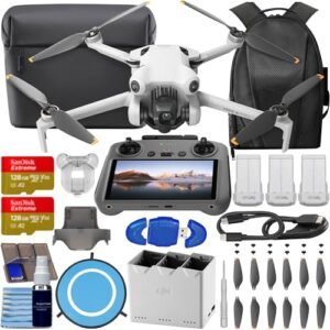 Pilot RC J 10 DJI Mini 4 Pro Drone Fly More Combo with RC 2 Controller 4K Video Under 249g 34 Mins Flight Time
