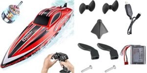 BEZGAR RC Boat with Accessories Package