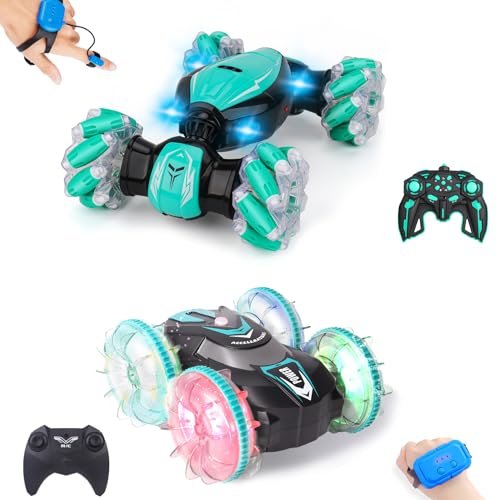 AHCo. Amphibious Remote Control Car Boat with Gesture Sensing RC Stunt Car Toys Bundle