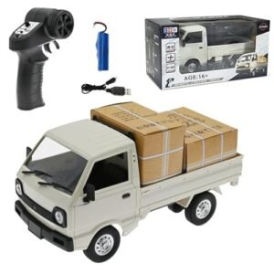 OYDL WPL D12 1/16 Scale 2.4G Mini RC Cargo Truck for Adults High Speed Remote Control Drift Car with LED Light