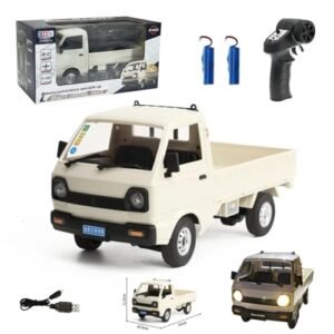 HOENTECH WPL D12 1 16 RC Baron Drift Truck 2.4GHz Remote Control Off Road Vehicle with LED Light and 2 Batteries