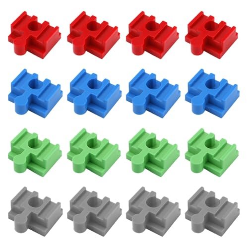 16pcs RC Plane Colour Schemes Track Connectors Plastic Train Accessories with 4 Colour Train Toys Expansion Pack