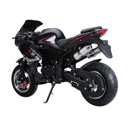 Washranp 49cc 4 Stroke Mini Dirt Bike Gas Powered Off Road Motorcycle for Kids and Adults with 8 Inch Wheels Front Rear Disc Brakes