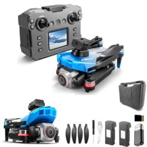 SkyMaster FPV Drone with RC Plane Simulator App Dual Camera Brushless Motor and Optical Flow Hover for Beginners