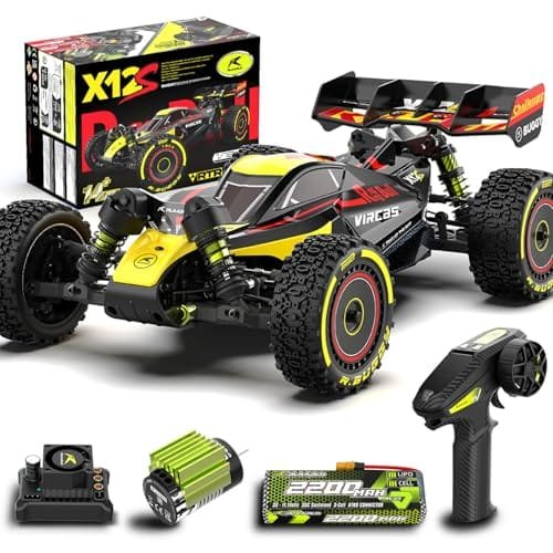 LAFPACY RLAARLO 1/12 Scale Monster Truck RC Brushless Fast 50 MPH All Terrain Remote Control Car with 3S Battery