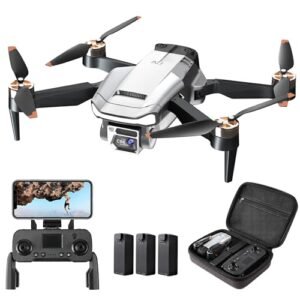 CHUBORY A77 WiFi FPV RC Drone with 4K HD Camera 84 Mins Flight Time Brushless Motor Quadcopter Follow Me Auto Hover Carrying Case 3 Batteries