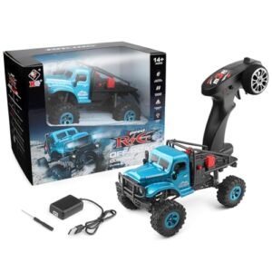 LynxPro 1/18 Scale RC Truck Bodies 2.4GHz 4WD Off Road Climbing Vehicle with LED Lights and High Torque Motor for Adults Blue