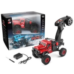 LynxPro 1 18 Scale RC Truck Kits 2.4GHz 4WD Off Road Climbing Vehicle with LED Lights and High Torque Motor for Adults Red