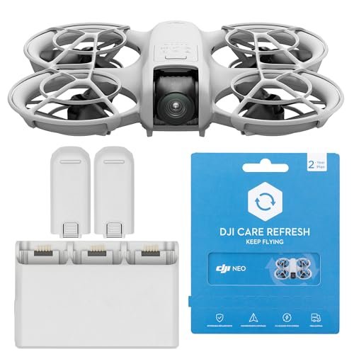 DJI Neo Palm Sized Lightweight Drone Combo with 1 2 Inch Image Sensor and Intelligent Shooting Modes Bundle with Care Refresh 2 Year Plan