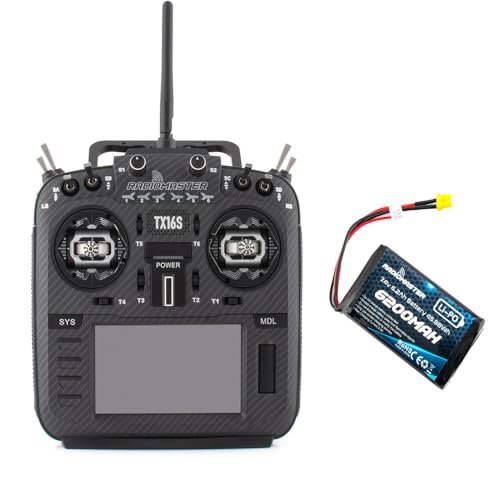 Radiomaster TX16S MKII MAX AG01 Hall Gimbals RC Radio Systems with ExpressLRS or Multi Protocol 4in1 ELRS Mode 2 Black 6200