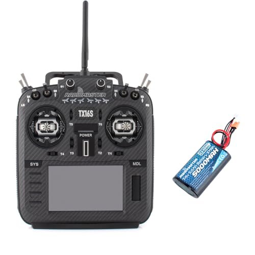 Radiomaster TX16S MKII MAX AG01 Hall Gimbals RC Tray Radio Control System ExpressLRS Multi Protocol 4in1 ELRS Mode 2 Black with 5000