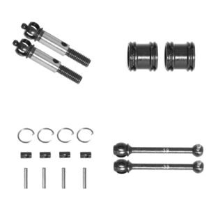Tamiya TT02 XV01 XV02 Metal Drive Shaft CVD Driveshaft 37mm 39mm 42mm Dogbone Set RC Car Upgrade Parts Accessories Perfect for RC Groups Classified Boats Enthusiasts