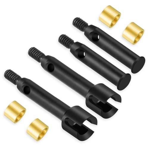 WEFEINO Steel 1144 Front Rear CVD Drive Shafts Upgrade Parts for 1/24 Losi Micro B RC Car Buggy Street Tires