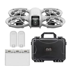 DJI Neo Palm Sized Lightweight Drone Combo with RC Plane Shooting Rockets Capability and Six Intelligent Shooting Modes