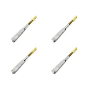4PCS M3 Thread Self Locking Metal Clevis Quick Link Steel Clevis with Quick Link Couplers Connection Rod Parts for Self Leveling RC Helicopter DIY Model Plane Fixed Wing Parts